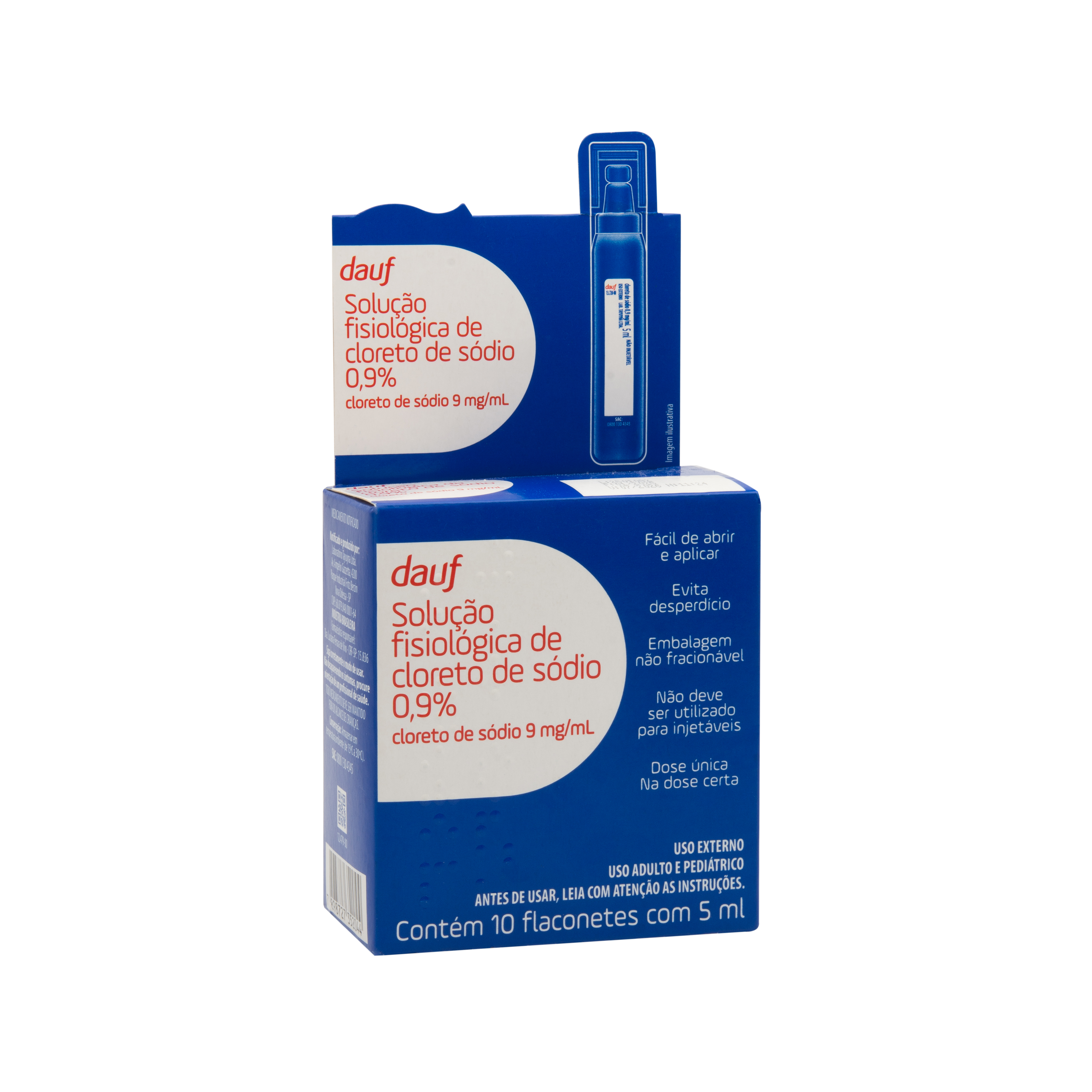 Soro Fisiologico Dauf 0,9% 10 Ampolas De 5ml Cada
