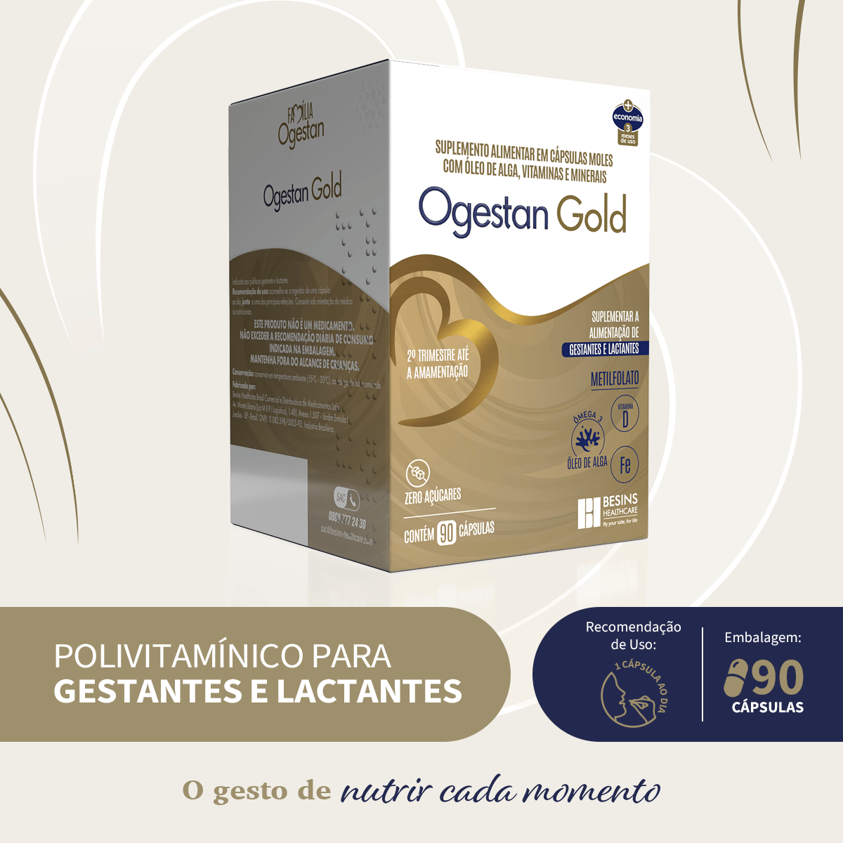 Ogestan Gold 90 Cápsulas Moles