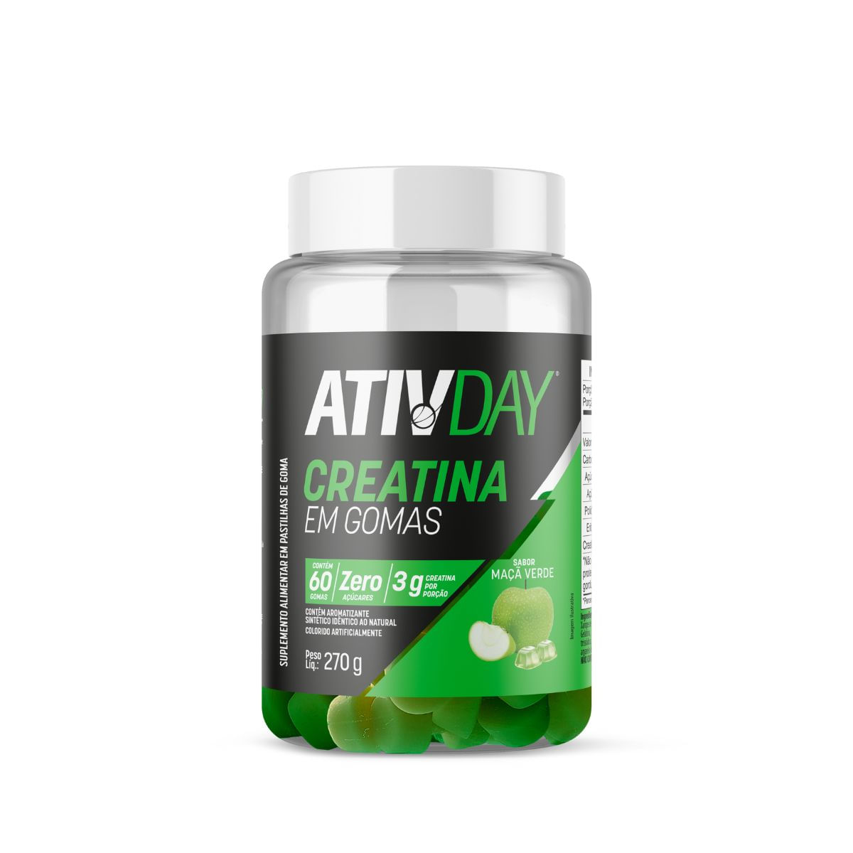 Creatina Ativday Gomas 60 Unidades