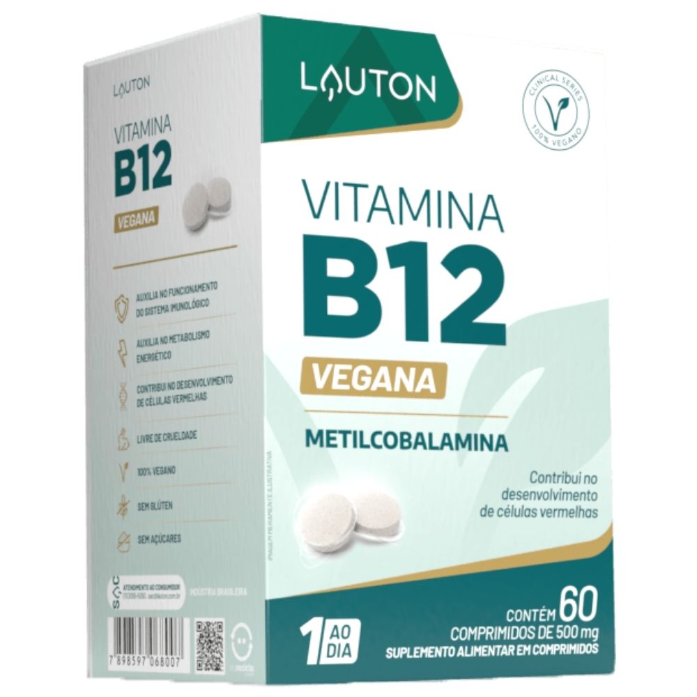 Vitamina B12 - Metilcobalamina Vegana 60 comprimidos - Luton