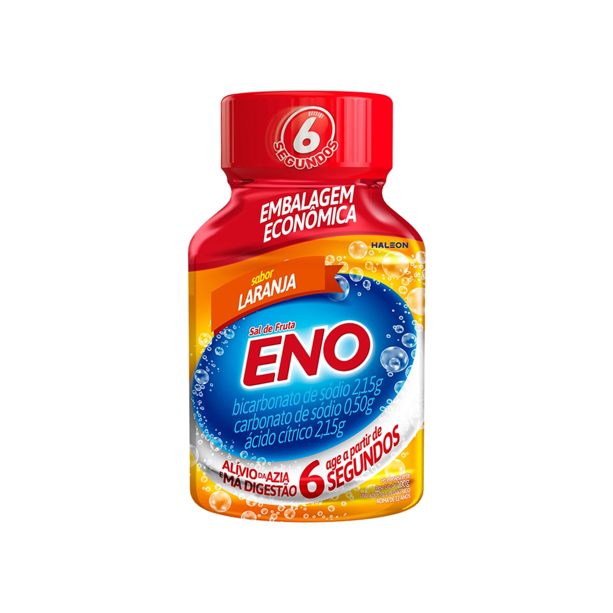 Sal de Fruta Eno Sabor Laranja Pó Efervescente 100g
