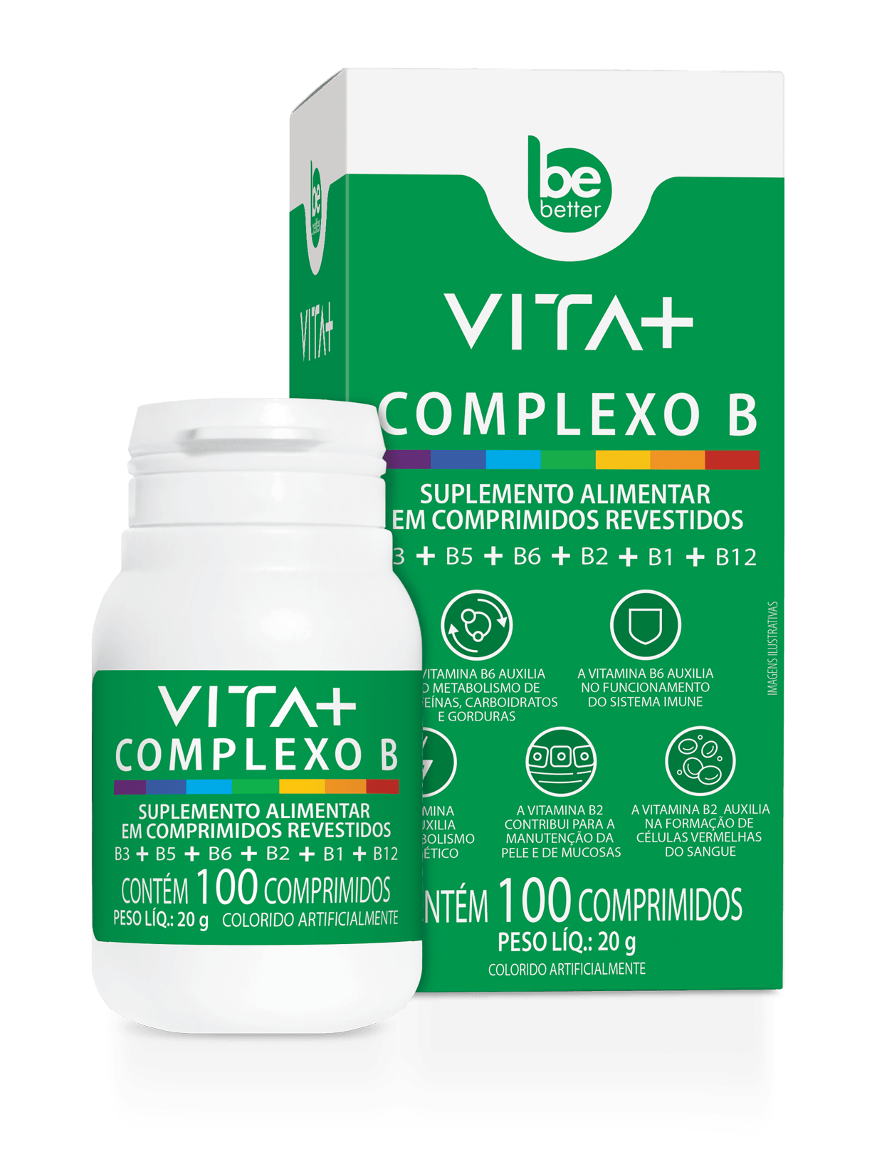 Complexo Vitaminico B Vita+ Be Better 100 Comprimidos
