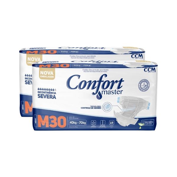 Confort Master - Fralda Geriátrica Econômico Incontinência - G - 2 Un