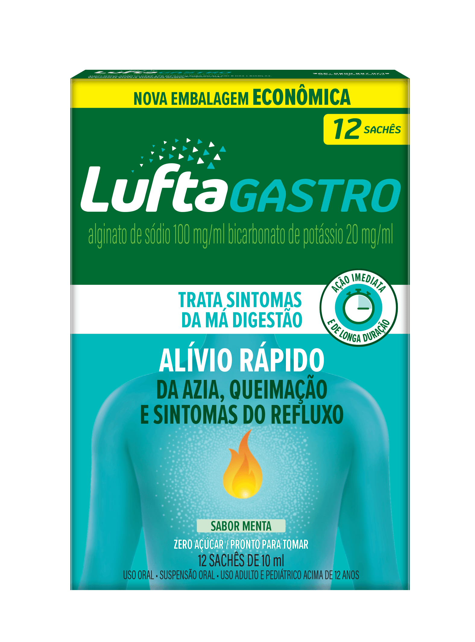 LuftaGastro Sachê Líquido 12 Sachês de 10ml