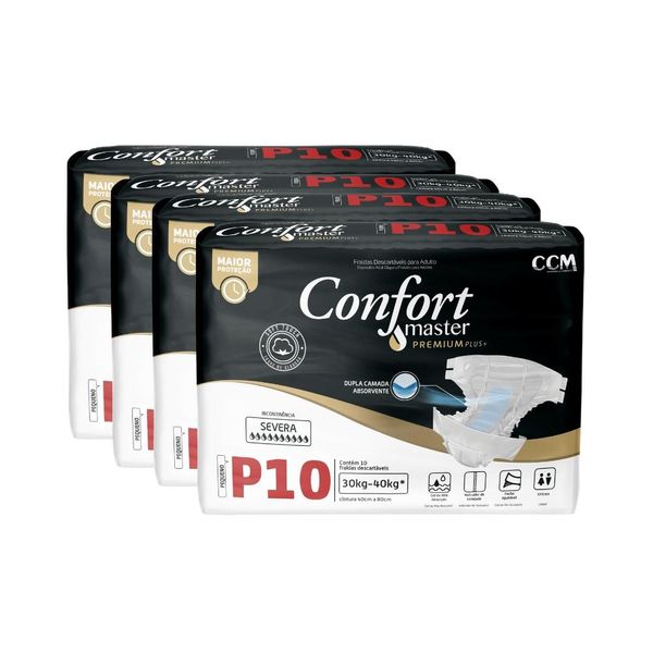 Fralda Geriátrica - Confort Premium - Regular - Incontinência - M - 4 Un