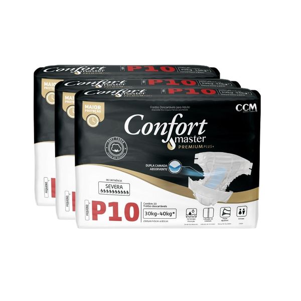 Fralda Geriátrica - Confort Premium - Regular - Incontinência - G - 3 Un