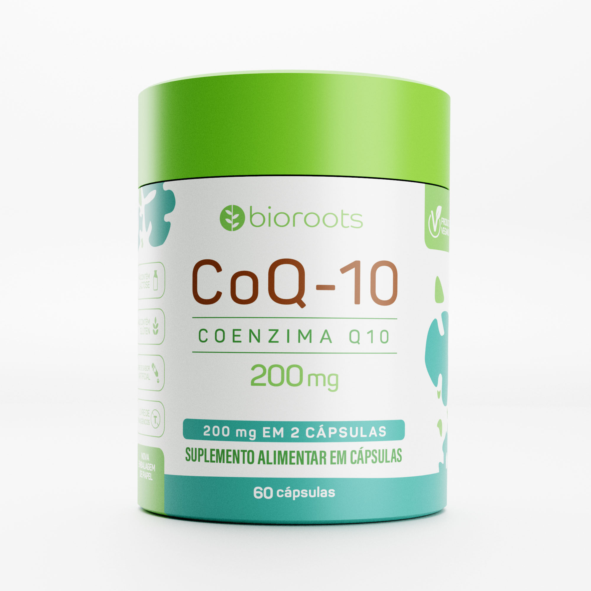 Coenzima Q10 200 Mg Bioroots 60 Cápsulas