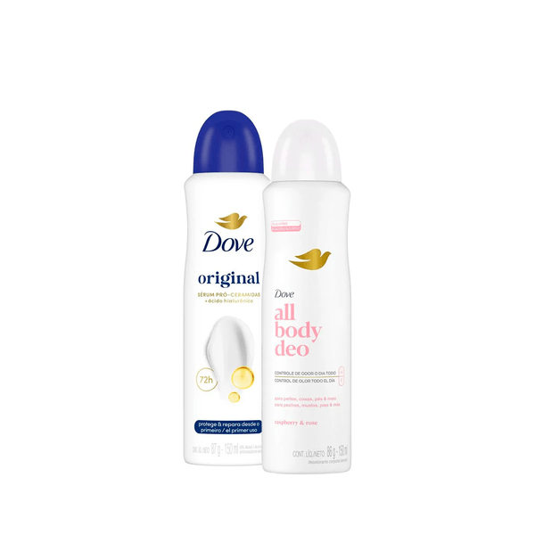 Kit Desodorante Dove Men+Care Proteção Total 72h 150ml + Dove Men+care Shea Butter Cedar 150ml
