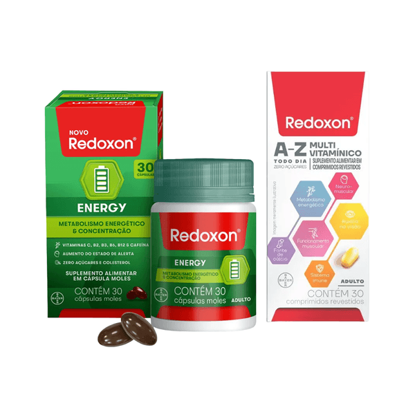 Kit Redoxon A-Z Multivitamínico 30 Comprimidos + Redoxon Energy 30 Cápsulas