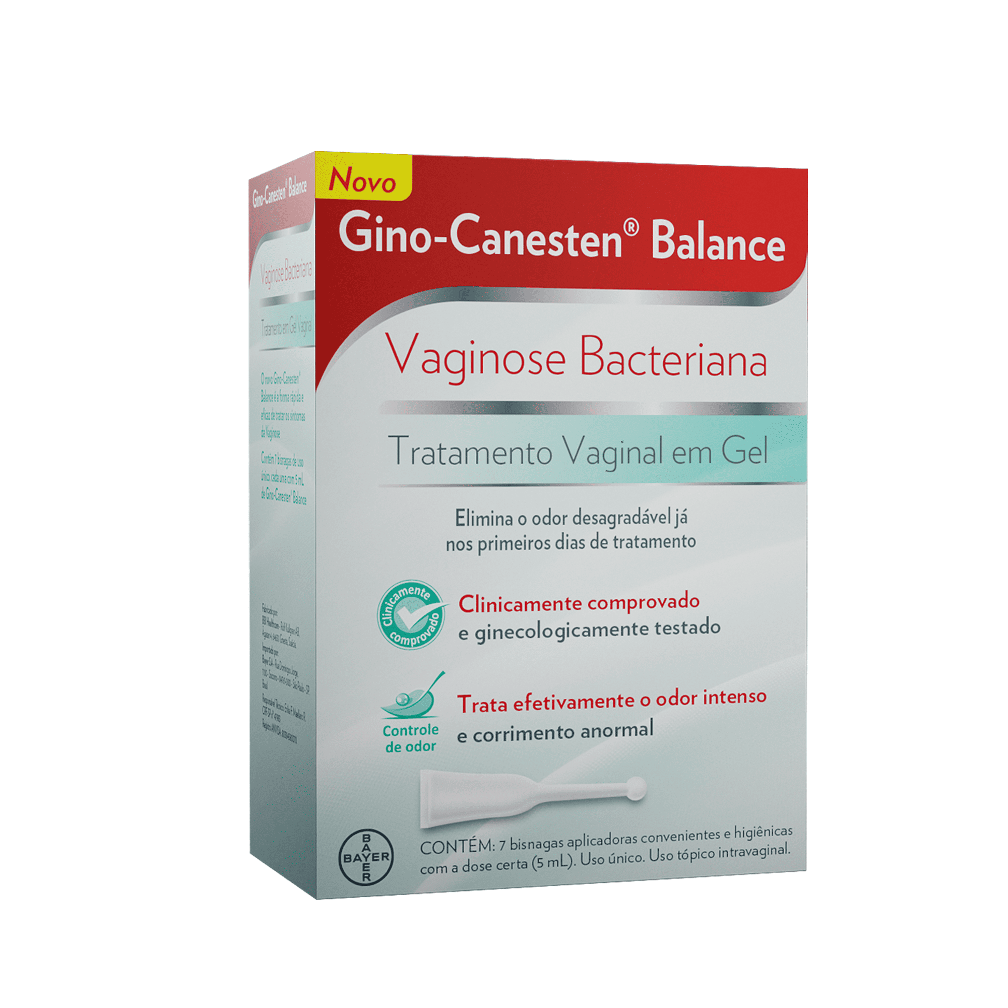 Gel Vaginal Gino-Canesten Balance Tratamento da Vaginose 5ml 7 Unidades de 5ml Cada