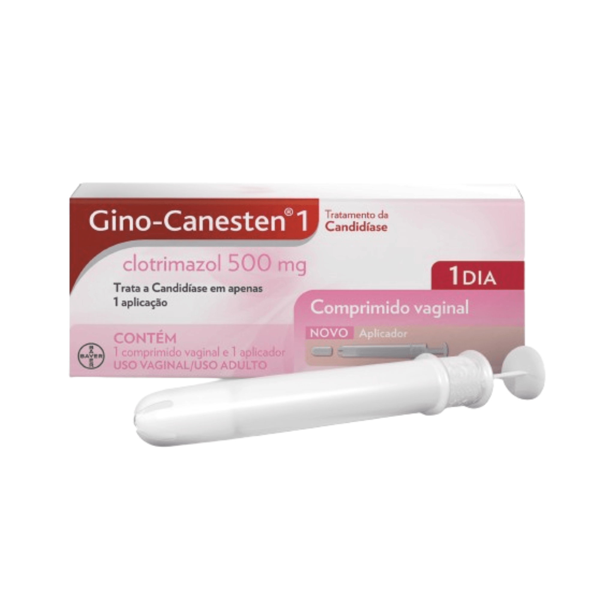 Comprimido Vaginal Gino-Canesten Tratamento da Candidíase 500mg 1 dia