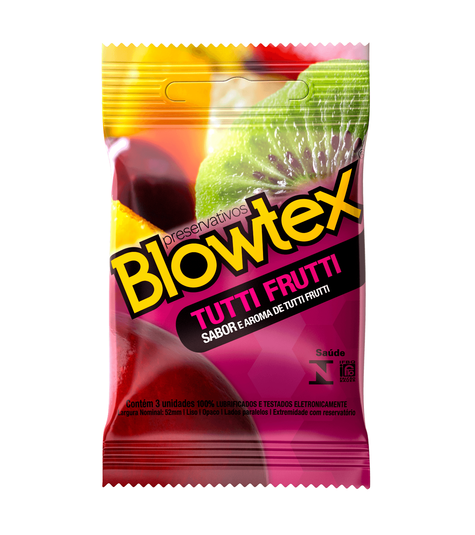 Preservativo Blowtex Tutti Frutti Com 3 Unidades