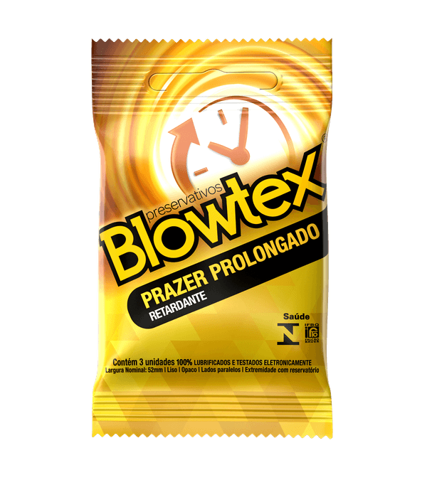 Preservativo Blowtex Prazer Prolongado Efeito Retardante Lubrificado 3 Unidades