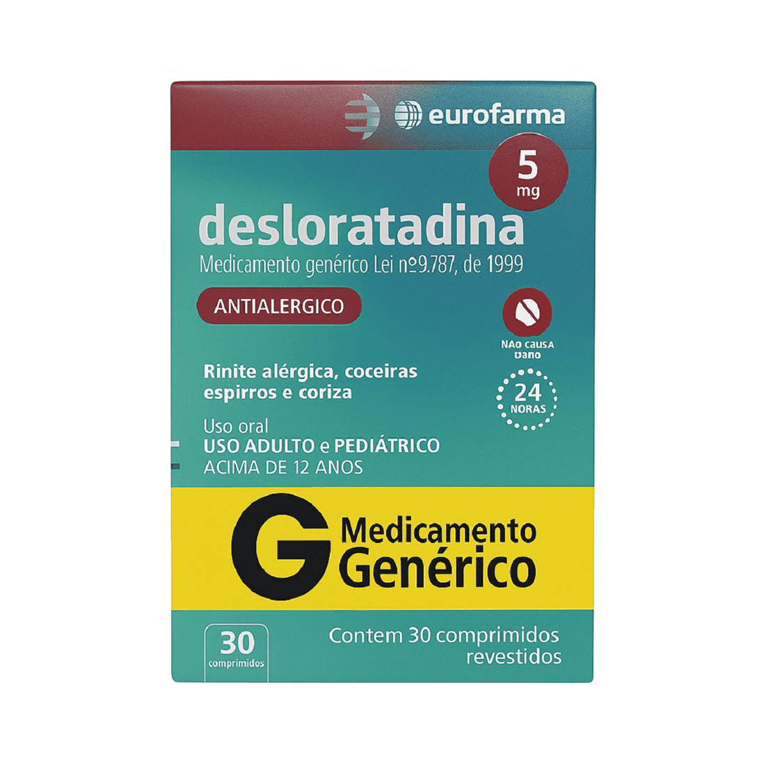 Desloratadina 5mg 30 Comprimidos Revestidos Genérico Eurofarma
