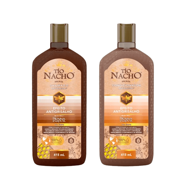 Kit Nacho Antigrisalho Antiqueda Shampoo 415ml + Condicionador 415ml