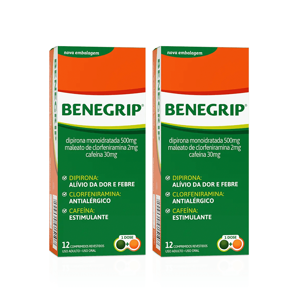Kit Benegrip 12 Comprimidos 2 Unidades