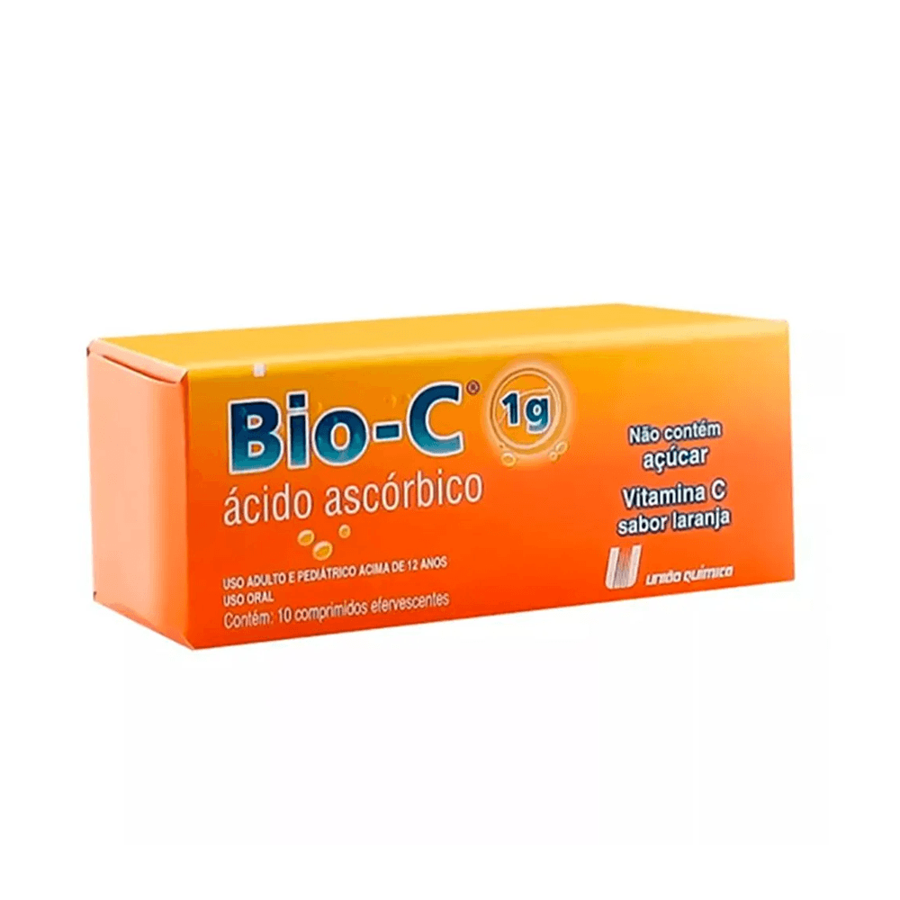 Bio-C 1g Sabor Laranja 10 Comprimidos Efervescentes
