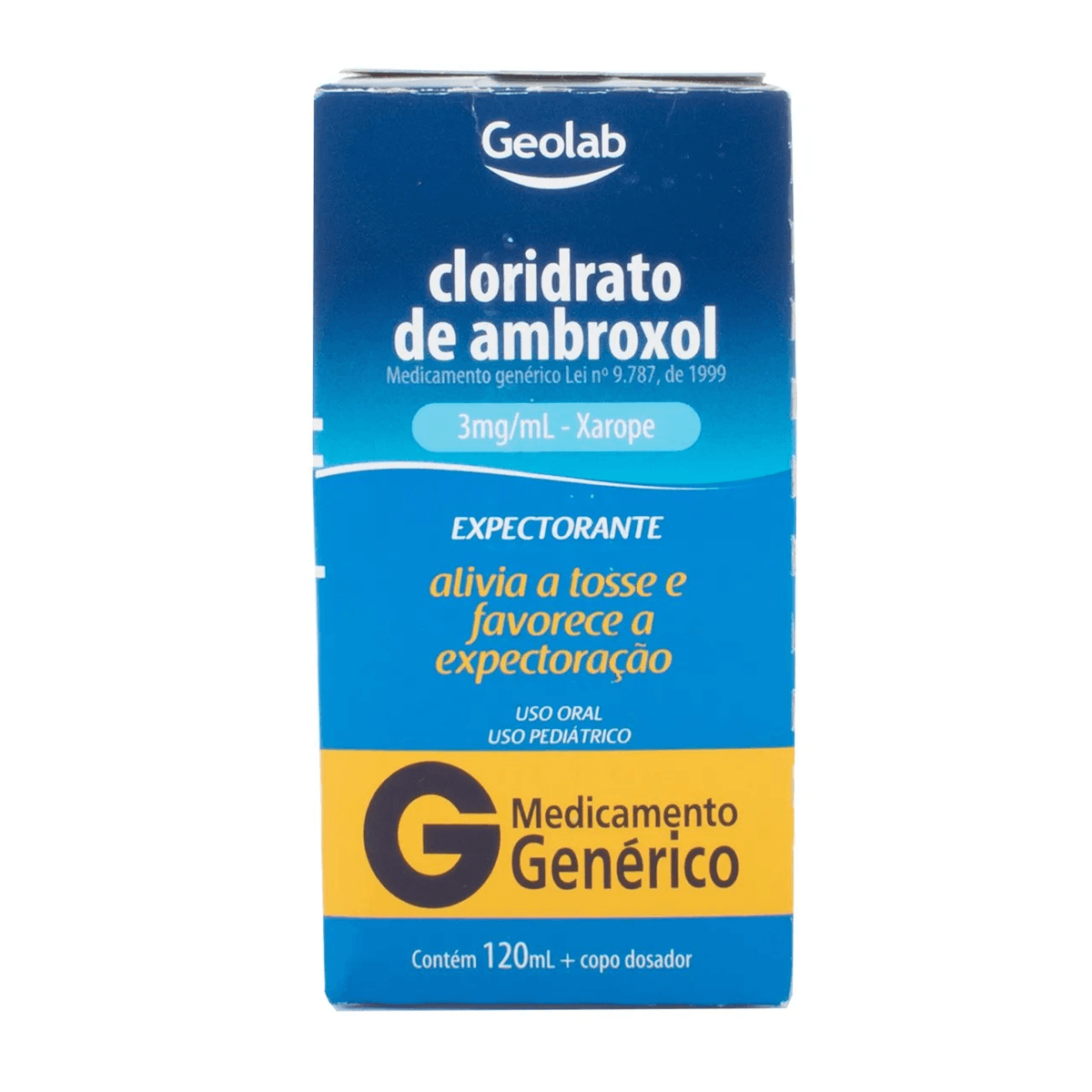 Cloridrato de Ambroxol 6mg/ml Xarope Adulto 120ml + Copo Dosador Genérico Geolab