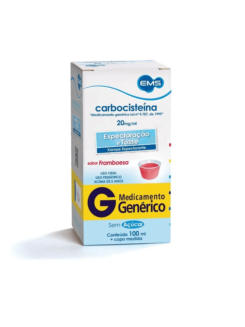 Carbocisteína 20mg/ml Xarope Pediátrico 100ml Genérico EMS