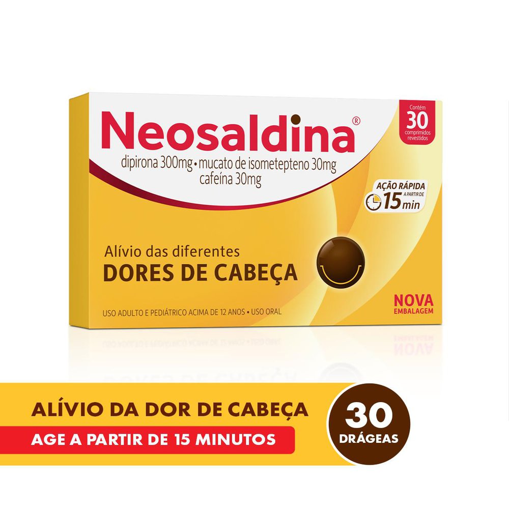 Analgésico Neosaldina Dipirona 30 drágeas