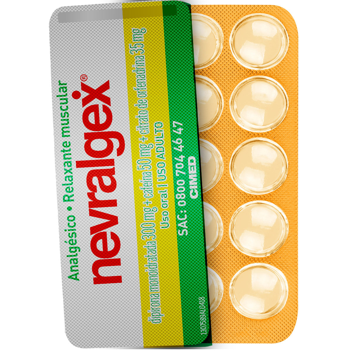 Nevralgex 300mg + 50mg + 35mg 10 Comprimidos