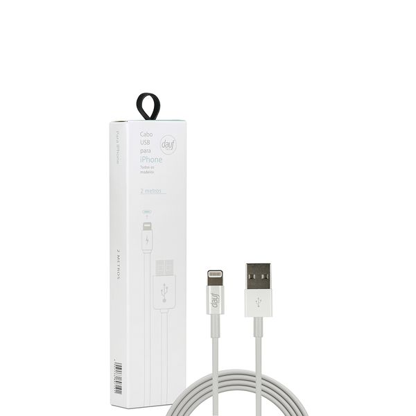 Cabo Iphone Dauftech Branco 2 Metros