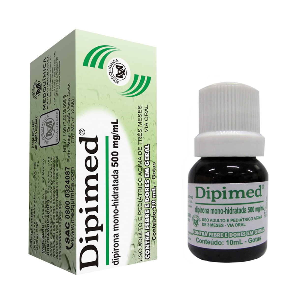 Dipimed 500mg/ml Solução Oral Gotas 10ml