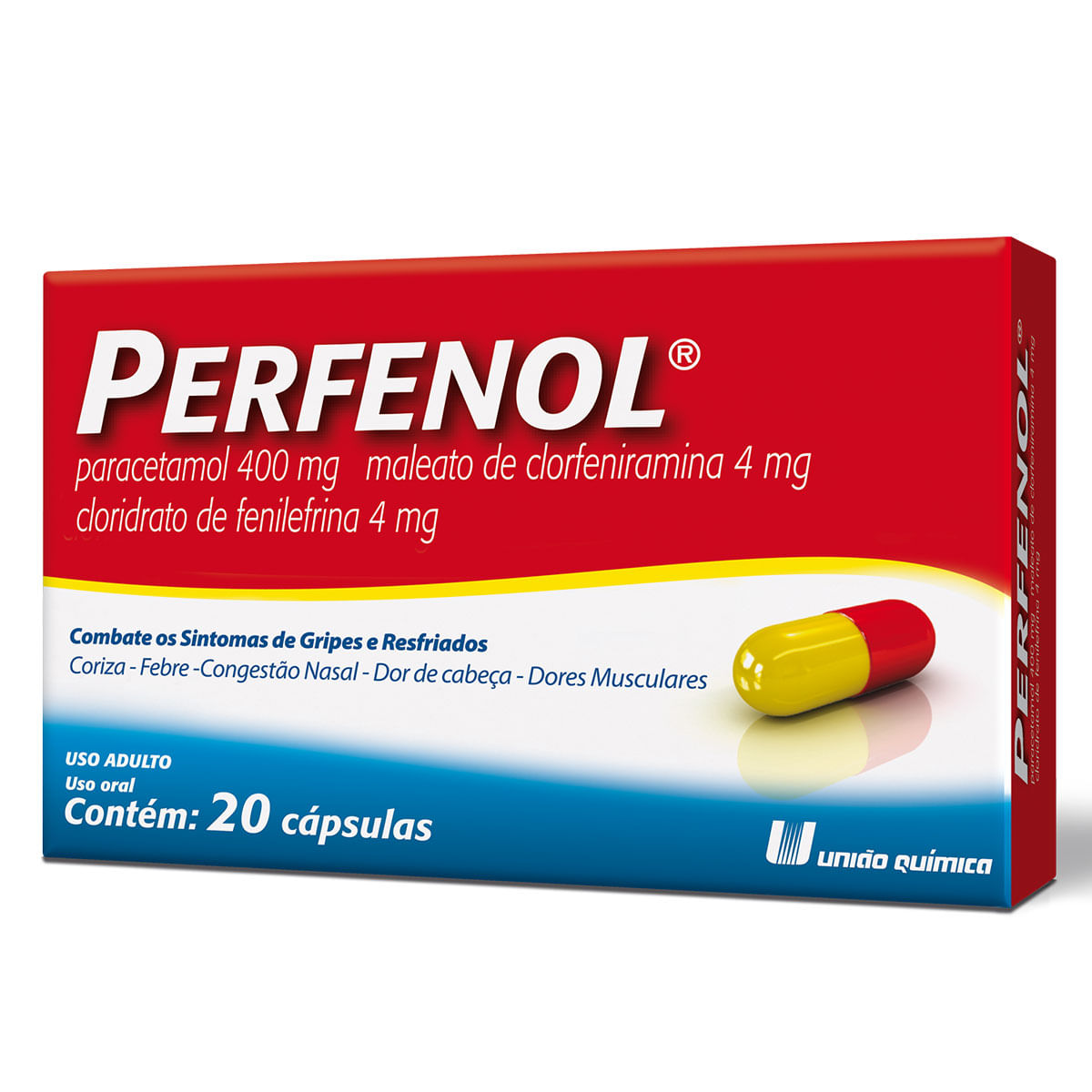 Perfenol 400mg + 4mg + 4mg 20 Cápsulas Duras
