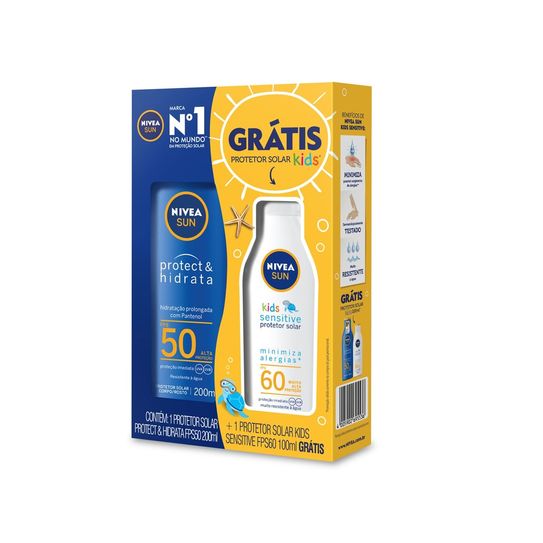 protetor-solar-nivea-sun-protect-hidrata-fps50-200ml-gratis-protetor-solar-nivea-sun-kids-sensitive-fps60-100ml-principal