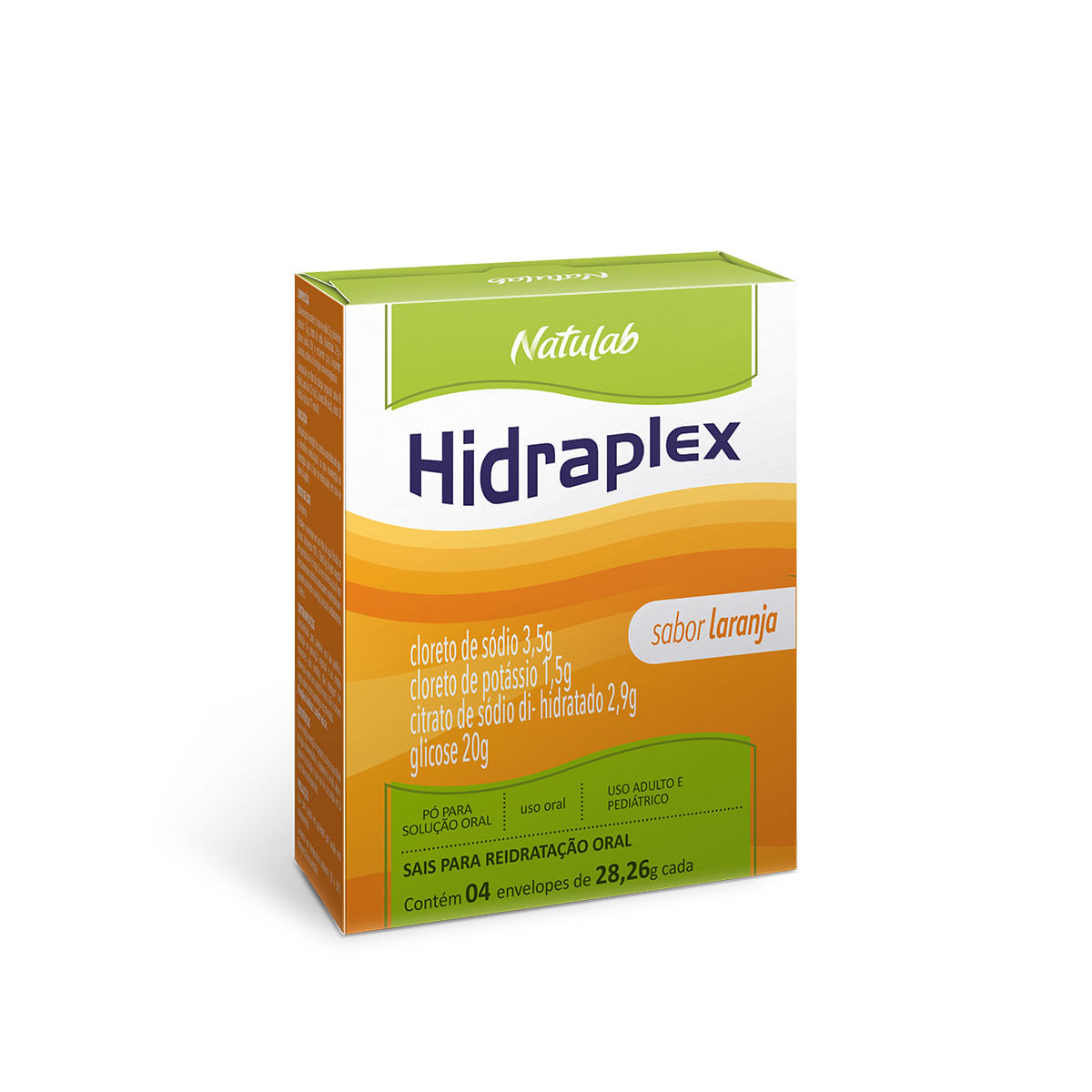 Hidraplex 27,9g Sabor Laranja Pó para Solução Oral 4 Envelopes