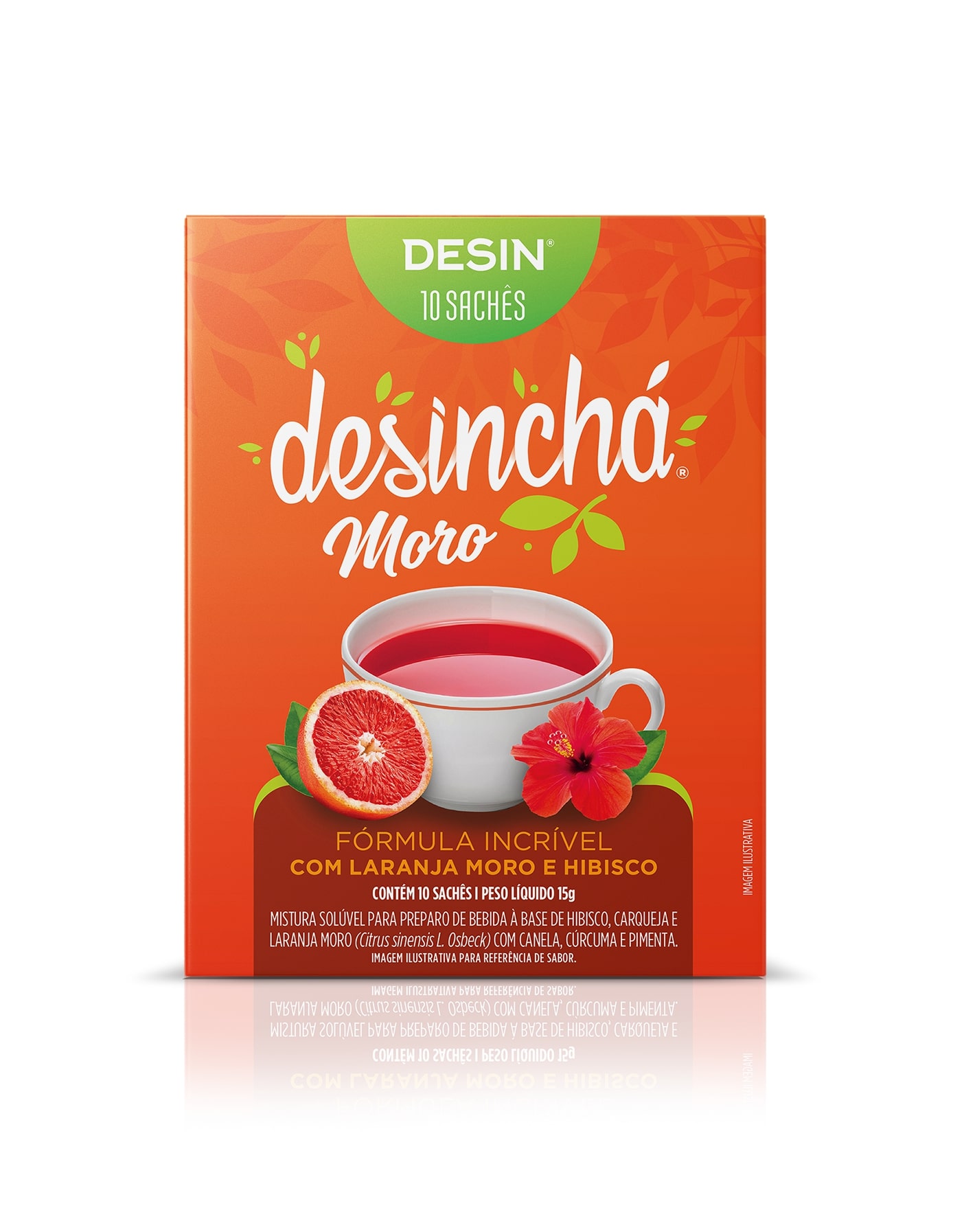 Chá Desinchá Moro Sabores Laranja Moro + Hibisco 10 Sachês