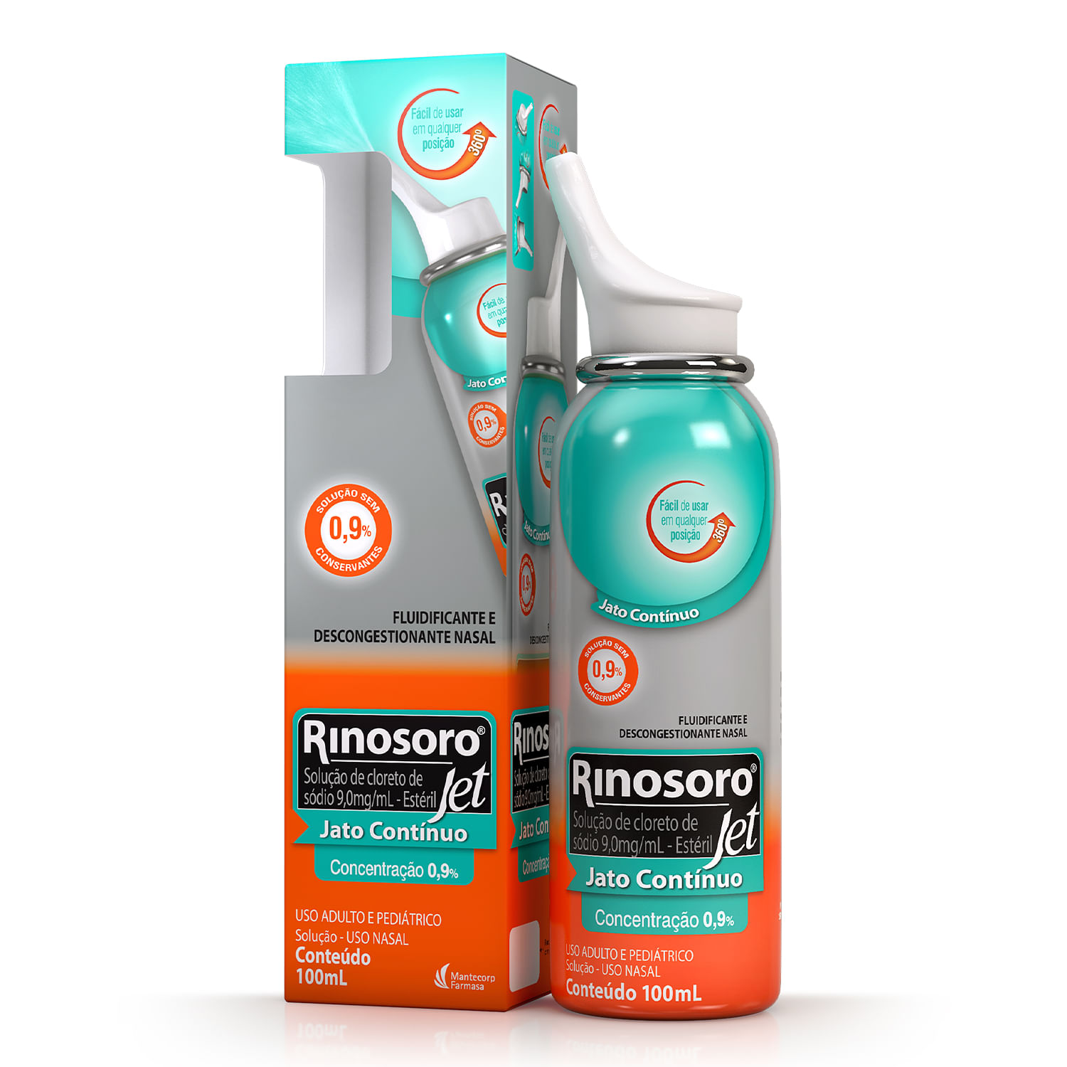 Rinosoro Jet Solução Nasal Spray 0,9% 100ml