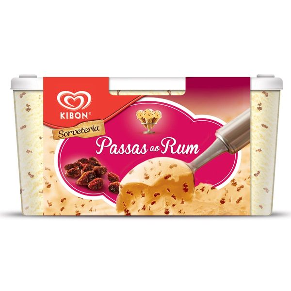 Sorvete Passas Ao Rum Pote 1,5 Litro