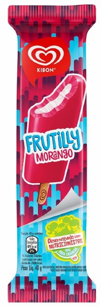 Picole Kibon Frutilly Morango 40g Picole Zona Morango Baunilha