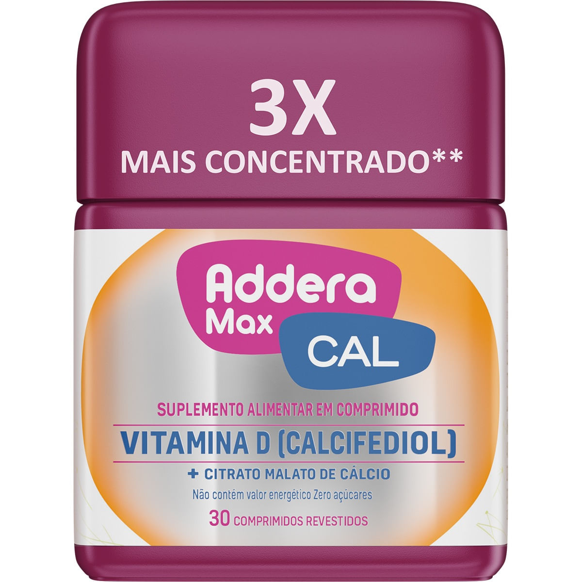 Vitamina Addera Max Cal 30 Comprimidos Revestidos