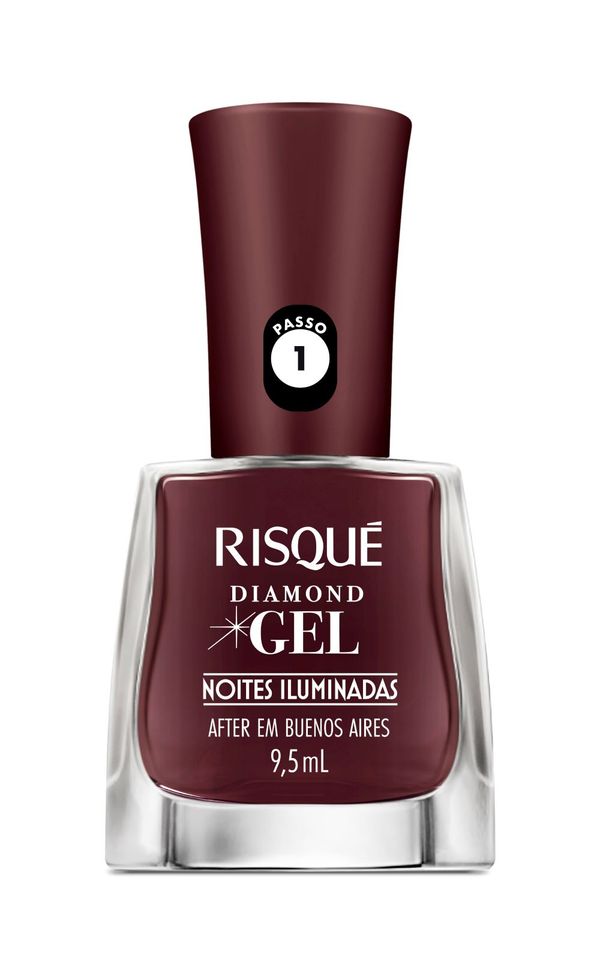 Esmalte Risqué Diamond Gel Noites Iluminadas After em Buenos Aires Cremoso 9,5ml
