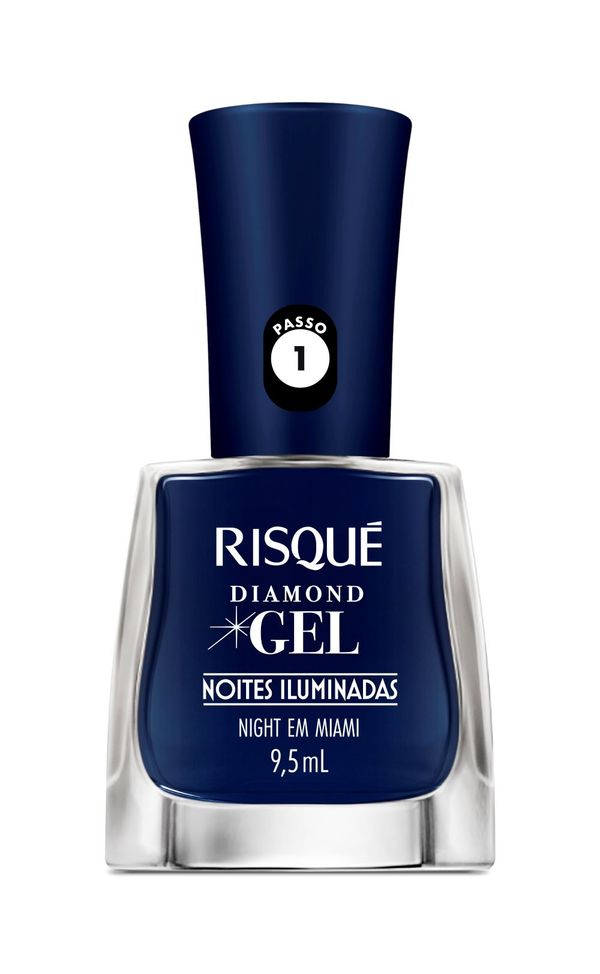 Esmalte Risqué Diamond Gel Noites Iluminadas Night Em Miami Cremoso 9,5ml