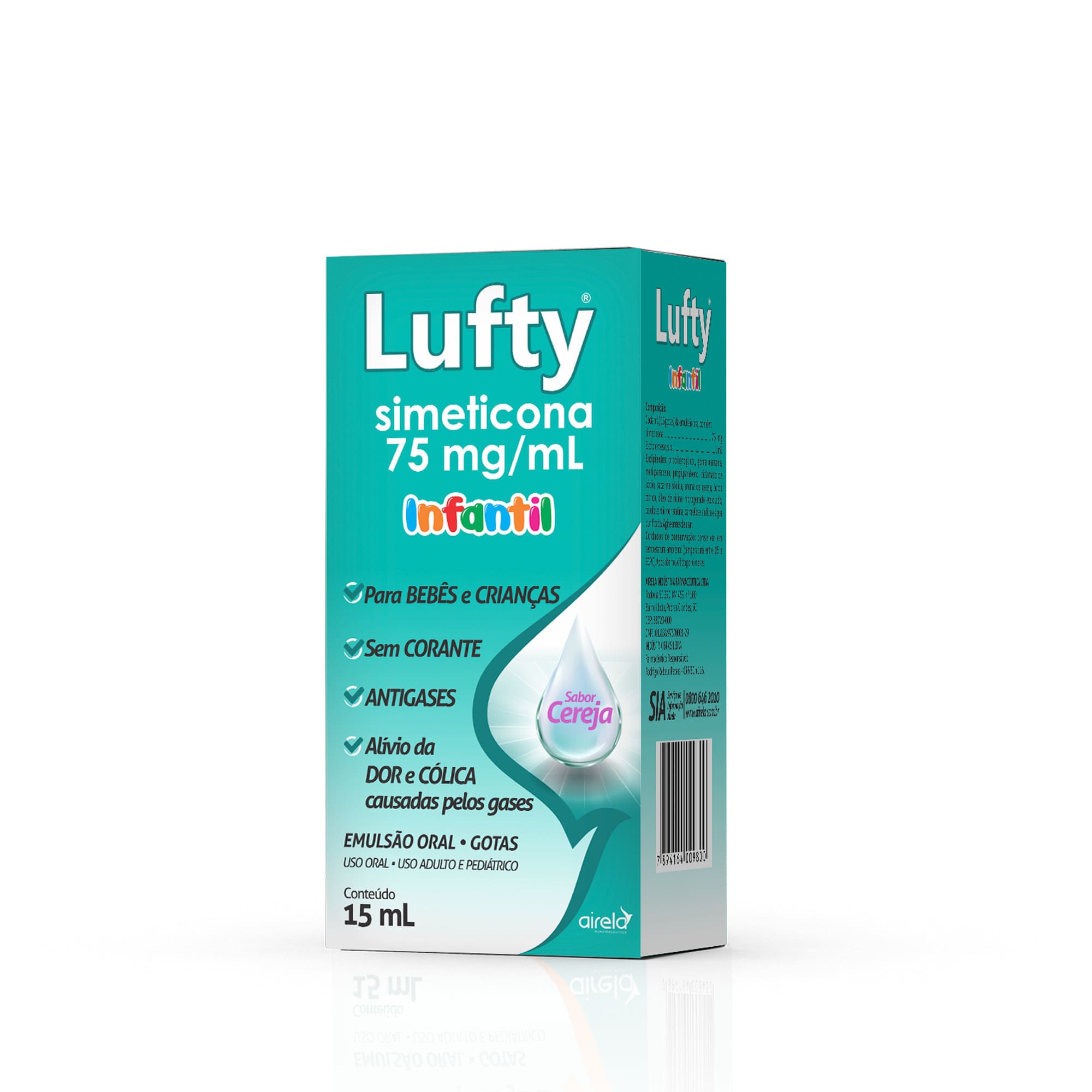Lufty Infantil 75mg/ml Sabor Cereja Emulsão Oral Gotas 15ml