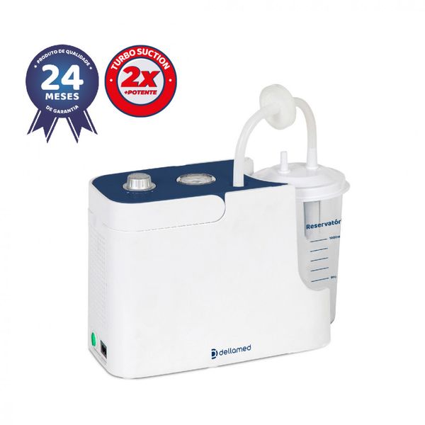 Aspirador de Fluídos e Secreções 16 L Aspiramed Dellamed Branco e Azul