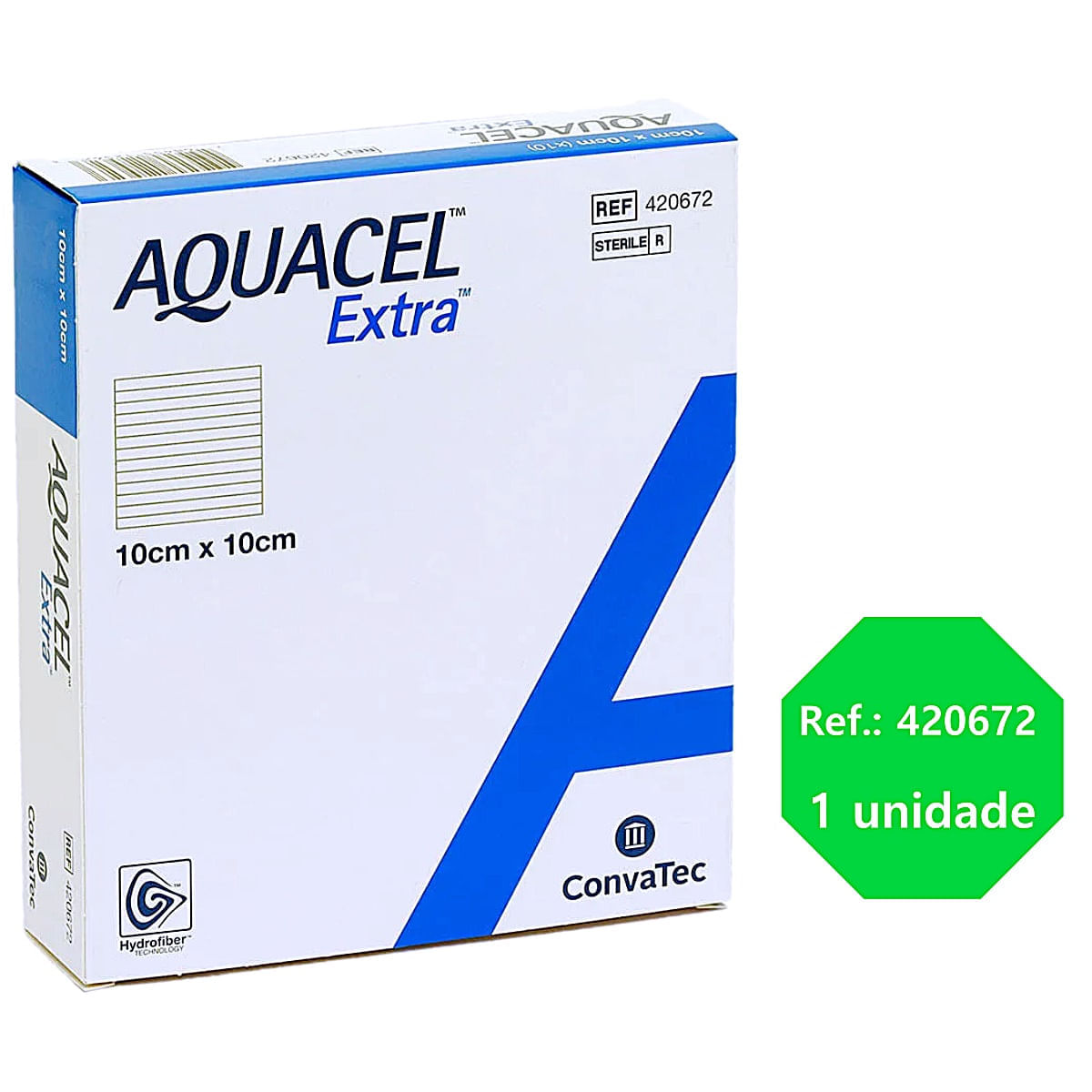 Curativo Aquacel Extra Convatec - 10 Cm X 10 Cm - 420672