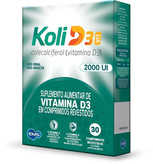 Koli D3 2.000UI 30 Comprimidos Revestidos