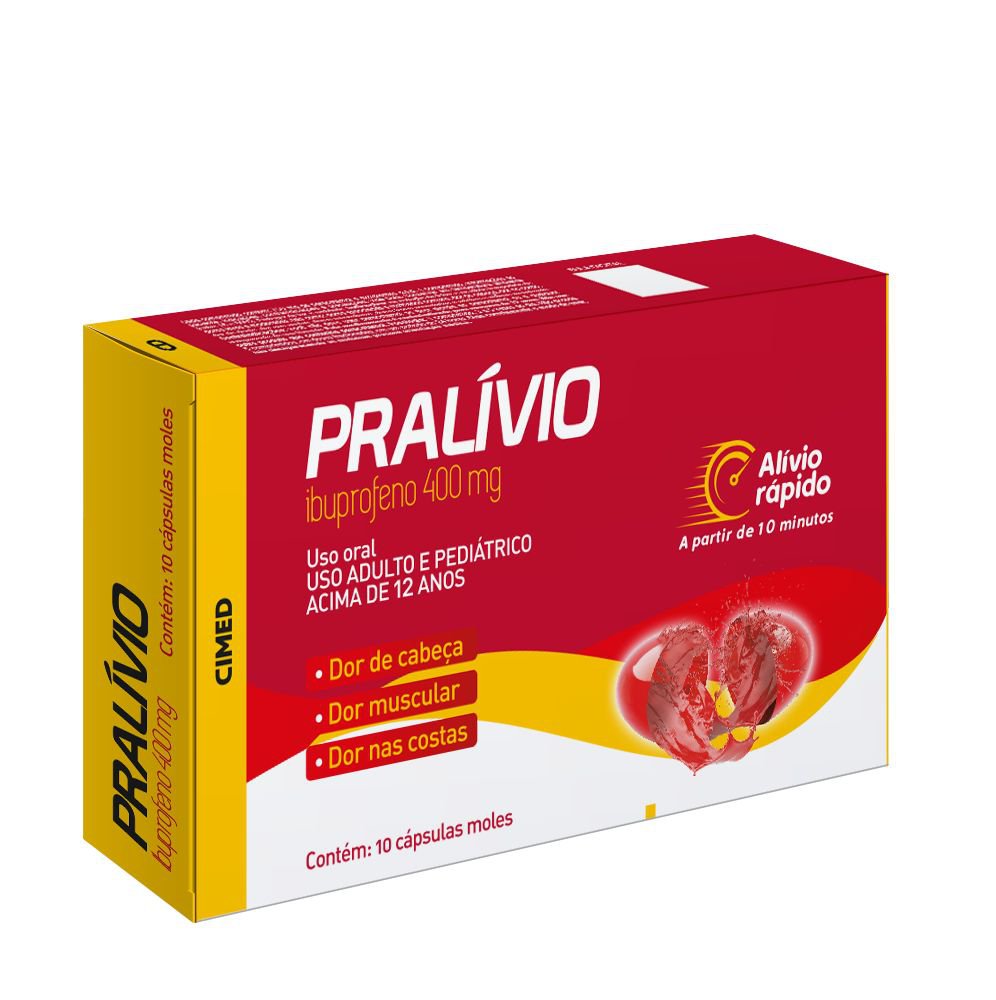 Analgésico Ibuprofeno Pralívio 400 Mg Capsula De Gel Mole