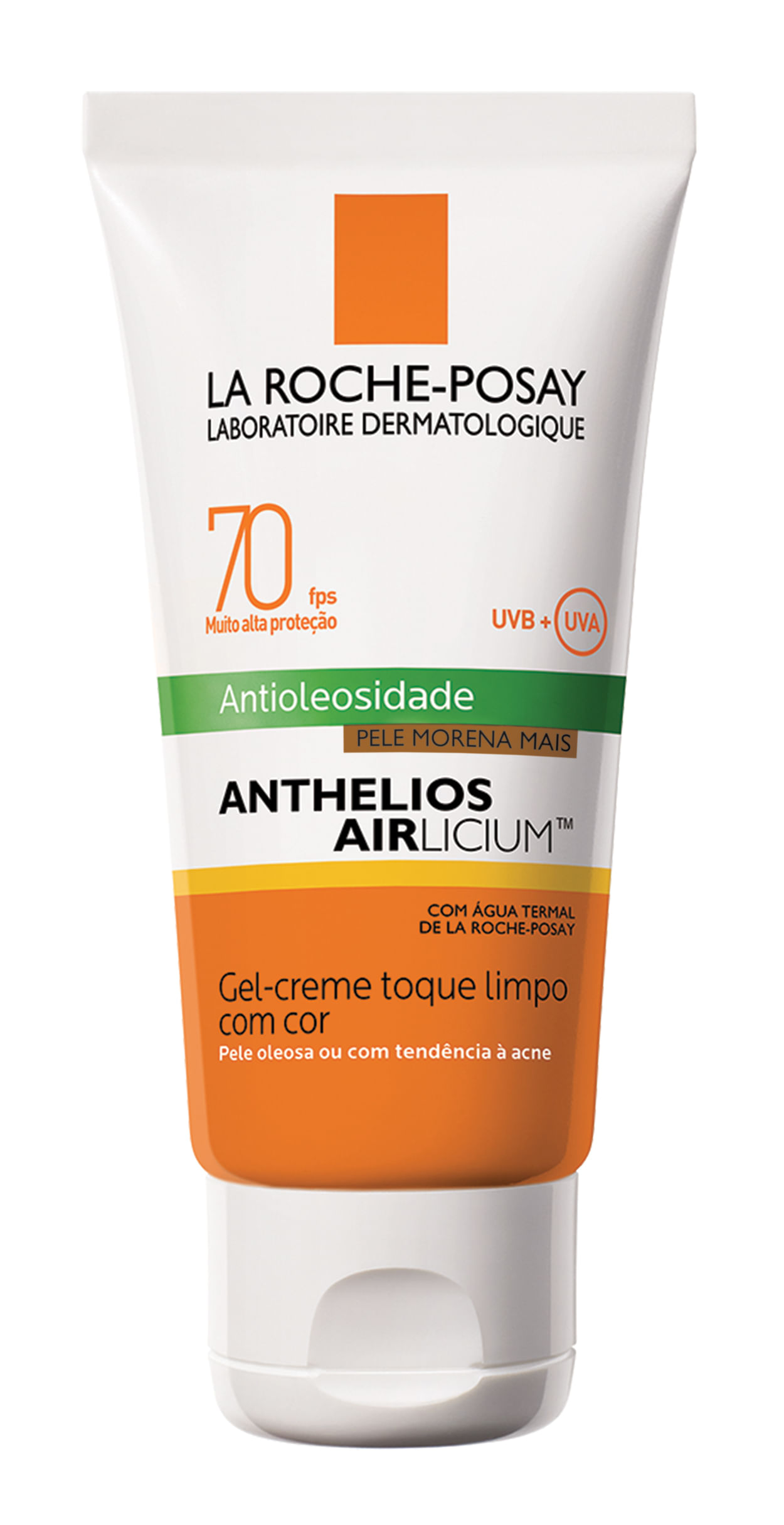 Protetor Solar Facial Gel Creme La Roche-Posay Anthelios Airlicium Fps70 Pele Morena Mais 50g