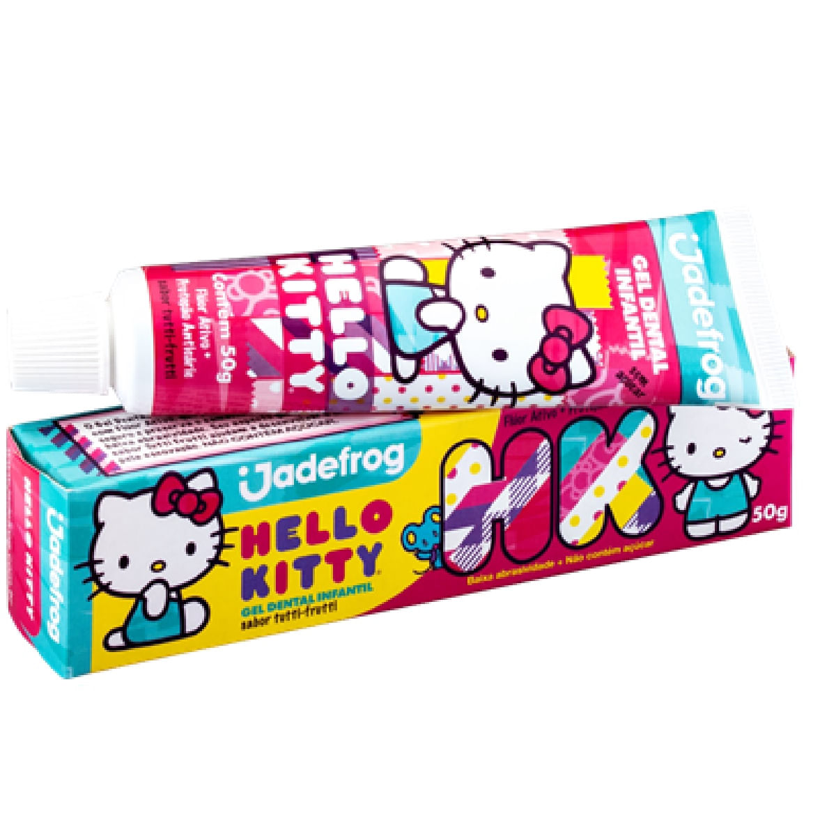 Gel Dental Infantil Jadefrog Hello Kitty Sabor Tutti Frutti 50g