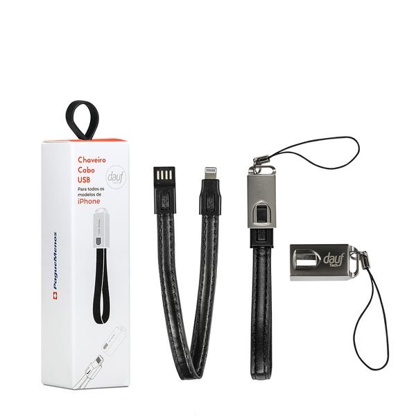 Cabo Chaveiro Iphone Dauftech Couro