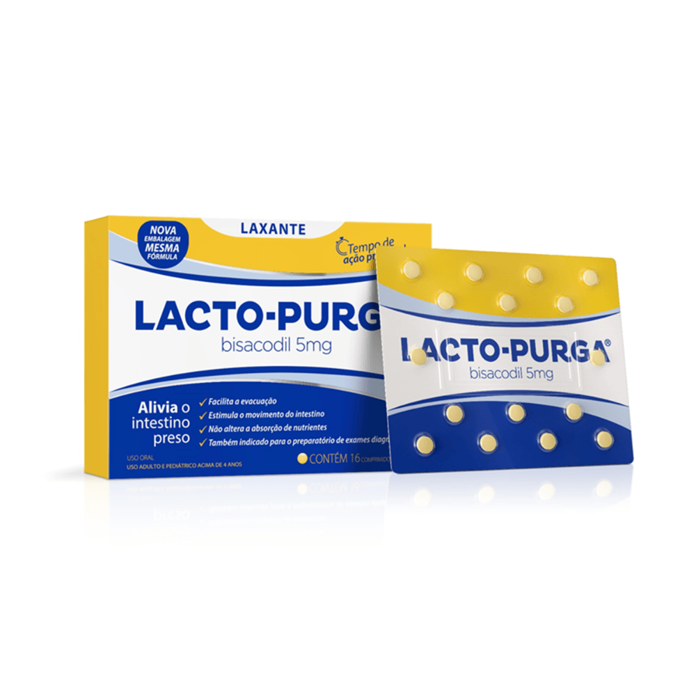 Laxante Lacto-Purga 5mg 16 Comprimidos Revestidos