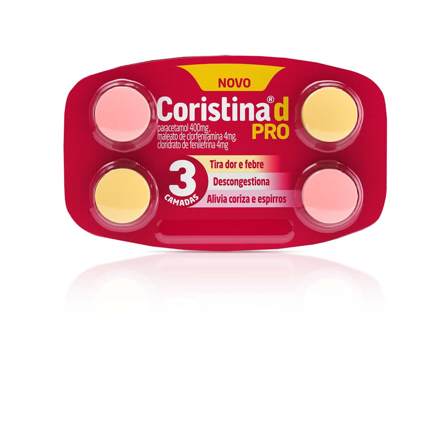 Coristina D Pro Antigripal e Analgésico Blister 4 Comprimidos