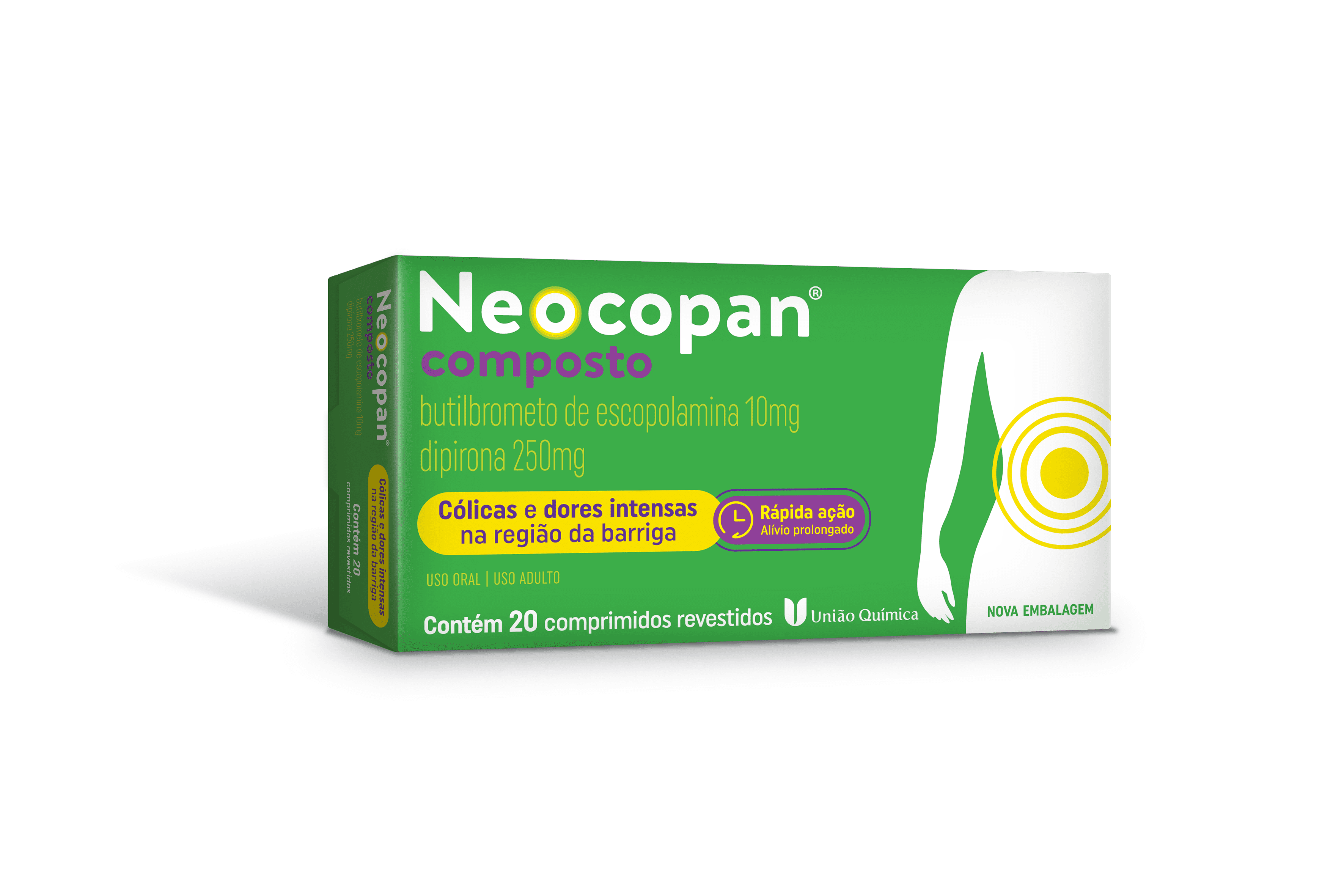 Neocopan Composto 10mg + 250mg 20 Comprimidos Revestidos