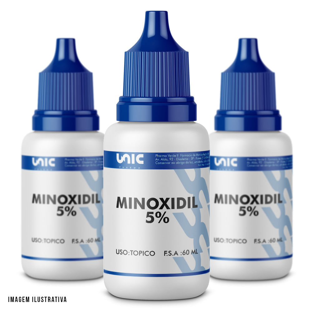 Kit 3 tratamento de Minoxidil 60ml
