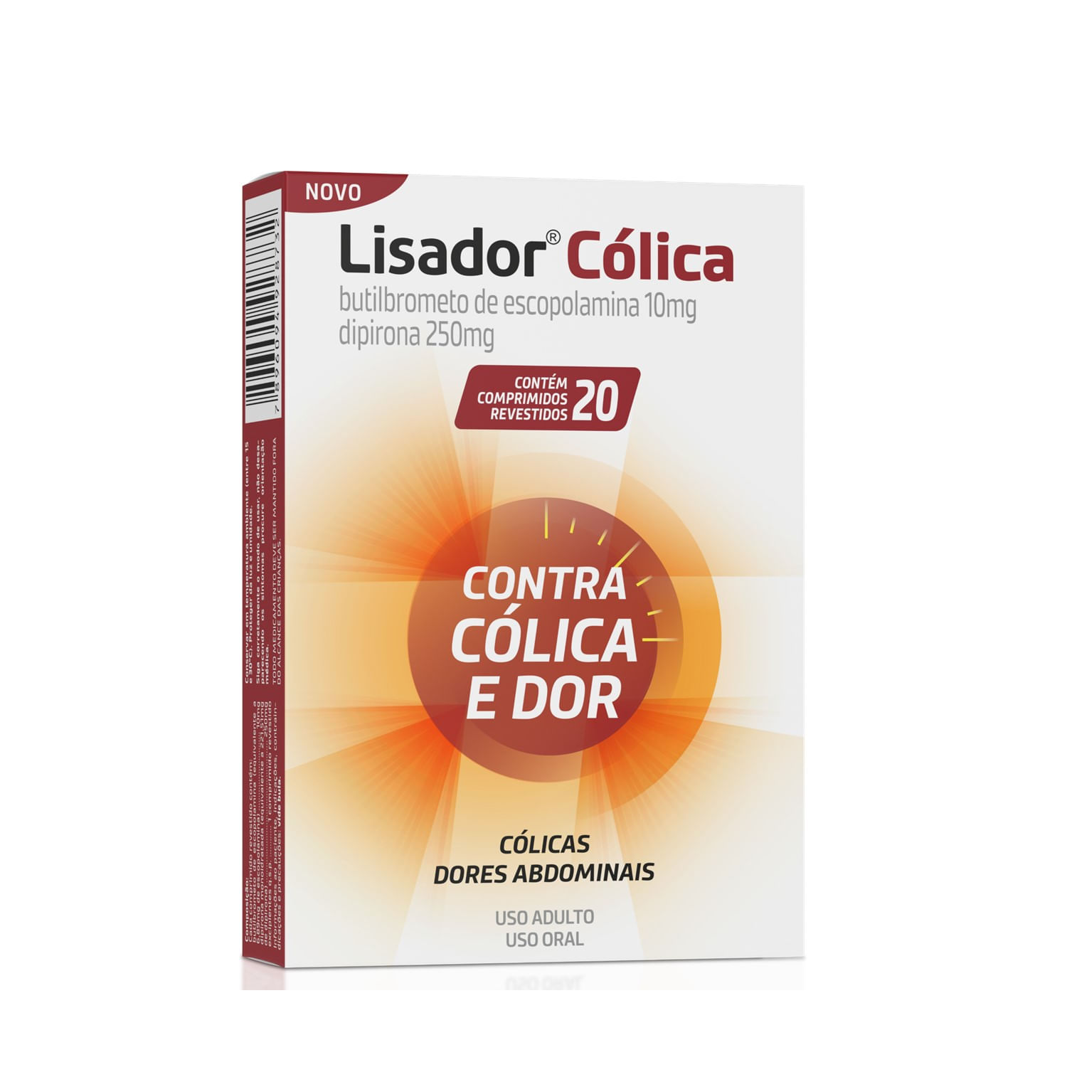 Lisador Cólica 10mg + 250mg 20 Comprimidos Revestidos